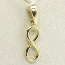 Load image into Gallery viewer, 18K YELLOW GOLD PENDANT CHARM INFINITY INFINITE, MADE IN ITALY 0.8 INCHES, 20 MM.