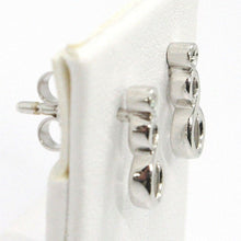 Load image into Gallery viewer, ORSINI 18K WHITE GOLD EARRINGS, MINI INFINITE PENDANT WITH DIAMOND, DROP.