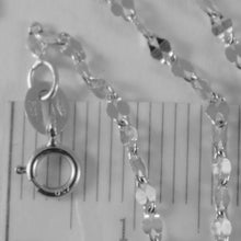 Load image into Gallery viewer, SOLID 18K WHITE GOLD FLAT BRIGHT KITE CHAIN 18 INCHES, 2.2 MM MADE IN ITALY.