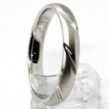 Load image into Gallery viewer, 18k white gold band braided ring, braid woven, satin, made in Italy.