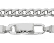 Load image into Gallery viewer, MASSIVE 18K WHITE GOLD GOURMETTE CUBAN CURB CHAIN 4mm 24&quot; NECKLACE MADE IN ITALY.
