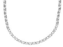 Load image into Gallery viewer, 18K WHITE GOLD CHAIN SAILOR'S NAUTICAL NAVY MARINER OVAL 3.5mm LINK, 24" 60cm.