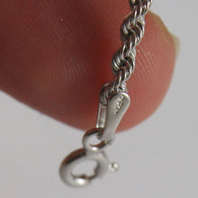 Cargar imagen en el visor de la galería, 18k white gold bracelet, braid rope link, 7.30 inches long, made in Italy.