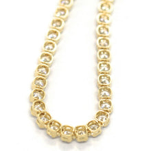 Load image into Gallery viewer, 18K YELLOW GOLD TENNIS BRACELET CUBIC ZIRCONIA 2.5 MM ADJUSTABLE SLIDING CLOSURE.