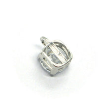 Load image into Gallery viewer, SOLID 18K WHITE GOLD 6mm ROUND 1.5 carats ZIRCONIA PENDANT, MADE IN ITALY.