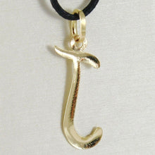 Load image into Gallery viewer, 18k yellow gold pendant charm initial letter J, slightly rounded slab 20mm.