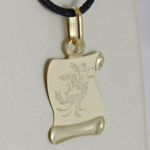 Load image into Gallery viewer, 18k yellow gold zodiac sign medal, cancer, parchment engravable made in Italy.