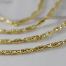 Load image into Gallery viewer, SOLID 18K YELLOW GOLD FINELY WORKED TUBE CHAIN 20 INCHES, 1 MM, MADE IN ITALY.
