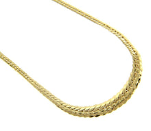 Charger l'image dans la galerie, 18K YELLOW GOLD GRADUATED 3-6mm HOLLOW ROUNDED NECKLACE, CUBAN CURB 20 INCHES.