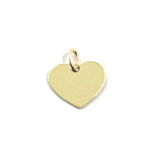 Load image into Gallery viewer, SOLID 18K YELLOW GOLD PENDANT MINI HEART, FLAT, LENGTH 8mm, 0.3 INCHES, CHARM.