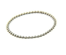 Load image into Gallery viewer, 18k white gold bracelet, semirigid, elastic, 4 mm smooth balls spheres.