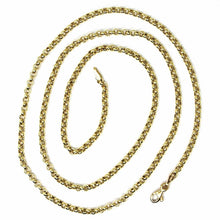 Load image into Gallery viewer, 18k yellow gold rolo chain 2.5 mm, 16 inches, necklace, circles, made in Italy.