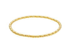 Cargar imagen en el visor de la galería, 18k yellow gold elastic bracelet, alternate tubes ovals & discs width 3mm 0.12".