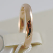 Load image into Gallery viewer, 18K YELLOW GOLD WEDDING BAND UNOAERRE COMFORT RING MARRIAGE 3 MM, MADE IN ITALY.