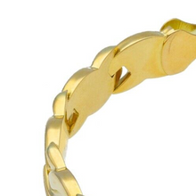 Load image into Gallery viewer, 18K YELLOW GOLD FLAT ALTERNATE 5-12mm ONDULATE SMOOTH SATIN WAVE CHOKER NECKLACE.