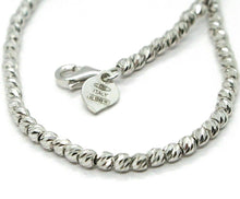 Load image into Gallery viewer, 18k white gold chain finely worked spheres 2.5 mm diamond cut balls, 20", 50 cm.