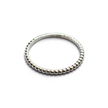 Load image into Gallery viewer, 3 x 18K YELLOW, WHITE & ROSE GOLD RING, SMALL THIN 1mm SPHERES BALLS ROW, SMOOTH.