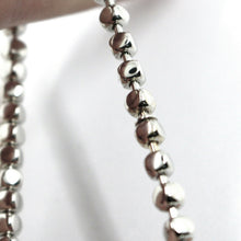 Load image into Gallery viewer, solid 18k white gold elastic bracelet, cubes diameter 5 mm 0.12", made in Italy.