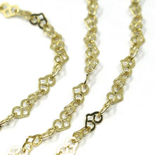 Load image into Gallery viewer, 18K YELLOW GOLD CHAIN HEART LINKS THICKNESS 2mm, 0.08&quot; LENGTH 45cm, 18&quot;, HEARTS.
