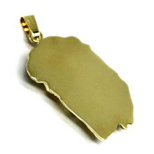 Load image into Gallery viewer, 18K YELLOW GOLD JESUS FACE PENDANT CHARM 4.8cm, 1.9" FINELY WORKED ITALY MADE.