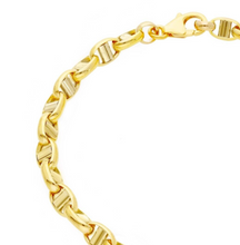 Cargar imagen en el visor de la galería, 18k yellow gold chain sailor's navy mariner big 5mm oval link, length 20 inches.