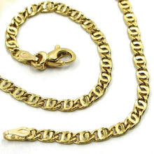Cargar imagen en el visor de la galería, 18K YELLOW GOLD CHAIN WAVY TIGER EYE LINKS 2.8mm, 0.11" LENGTH 45cm, 17.7".