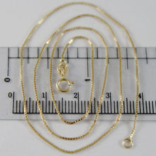 Charger l'image dans la galerie, 18K YELLOW GOLD CHAIN MINI 0.8 MM VENETIAN SQUARE LINK 19.70 INCH MADE IN ITALY.