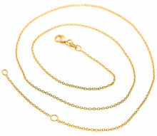 Cargar imagen en el visor de la galería, 18K YELLOW GOLD CHAIN 1.0 MM ROLO ROUND CIRCLE LINK, 19.7 INCHES, MADE IN ITALY.