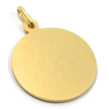 Load image into Gallery viewer, 18k yellow gold st Saint San Giuseppe Joseph Jesus medal made in Italy, 19 mm.
