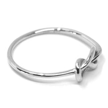 Load image into Gallery viewer, 18k white gold infinite central ring, infinity, smooth, bright, knot diam. 5mm.