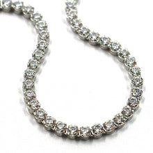 Cargar imagen en el visor de la galería, 18k white gold tennis bracelet cubic zirconia 2.5 mm adjustable sliding closure.