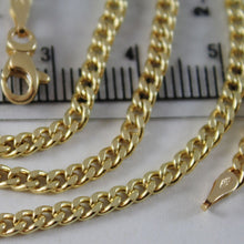 Cargar imagen en el visor de la galería, 18K YELLOW GOLD CHAIN LITTLE GOURMETTE LINK 2.5 MM, 23.60 INCHES MADE IN ITALY.
