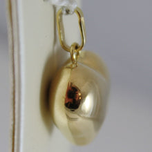 Load image into Gallery viewer, 18K YELLOW GOLD ROUNDED HEART CHARM PENDANT SHINY .98 INCHES MADE IN ITALY.