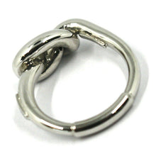 Load image into Gallery viewer, 18k white gold infinite central ring, infinity, braided, knot, made in Italy.