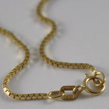 Cargar imagen en el visor de la galería, 18K YELLOW GOLD CHAIN 1 MM VENETIAN SQUARE LINK 23.60 INCHES, MADE IN ITALY.