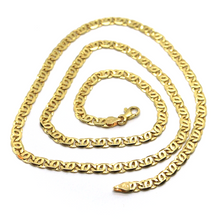 Load image into Gallery viewer, SOLID 18K YELLOW GOLD CHAIN BIG TIGER EYE INFINITY FLAT 5mm FIGURE 8 LINKS, 20&quot;.
