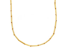 Cargar imagen en el visor de la galería, 18K YELLOW GOLD CHAIN THIN BONE 1.3x8mm ROUNDED TUBE LINK, 23.6" MADE IN ITALY.