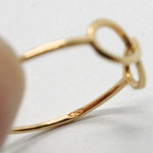 Cargar imagen en el visor de la galería, 18k rose gold infinite central ring, infinity, smooth, bright, made in Italy.
