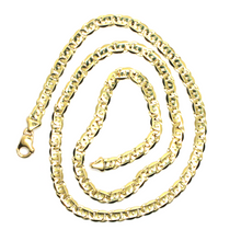 Load image into Gallery viewer, SOLID 18K YELLOW GOLD CHAIN BIG TIGER EYE INFINITY FLAT 6mm FIGURE 8 LINKS, 24".