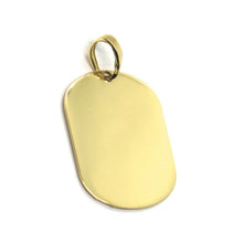 Load image into Gallery viewer, 18K YELLOW WHITE ROSE GOLD MEDAL PENDANT, ROUNDED SQUARE, SMOOTH, 0.9 INCHES.
