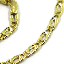 Cargar imagen en el visor de la galería, 9K GOLD BRACELET TYGER EYE FLAT LINKS 3mm THICKNESS, 19cm, 7.5 INCHES.