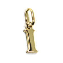 Load image into Gallery viewer, SOLID 18K YELLOW GOLD PENDANT MINI INITIAL LETTER I, 1 CM, 0.4 INCHES.