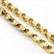 Load image into Gallery viewer, SOLID 18K YELLOW GOLD BRACELET, 21 CM, 8.3 INCHES, 3 MM DROP TUBE LINK, POLISHED.