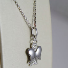 Load image into Gallery viewer, ROBERTO GIANNOTTI 9K WHITE GOLD DIAMOND CUT CHAIN & ANGEL PENDANT MADE IN ITALY.