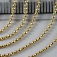 Cargar imagen en el visor de la galería, 18K YELLOW GOLD CHAIN MINI BALLS, BALL, SPHERES, 1 MM, 19.70 INCH, MADE IN ITALY.