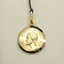 Load image into Gallery viewer, solid 18k yellow gold Jesus Christ Redeemer small 11mm medal, pendant, very detailed.