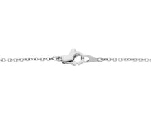 Charger l'image dans la galerie, 18k white gold necklace, rolo 1mm chain alternate white small pearls 5mm.