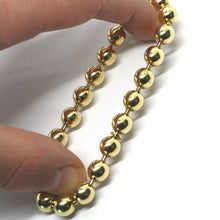 Cargar imagen en el visor de la galería, 18k yellow gold bracelet, semirigid, elastic, big 8 mm smooth balls spheres.