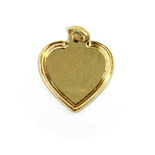 Load image into Gallery viewer, 18K YELLOW HEART GOLD FLAT MEDAL 19mm GUARDIAN ANGEL, MADE IN ITALY.