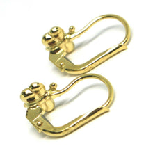 Charger l'image dans la galerie, 18k yellow gold kids earrings, hammered butterfly, leverback closure, Italy made.